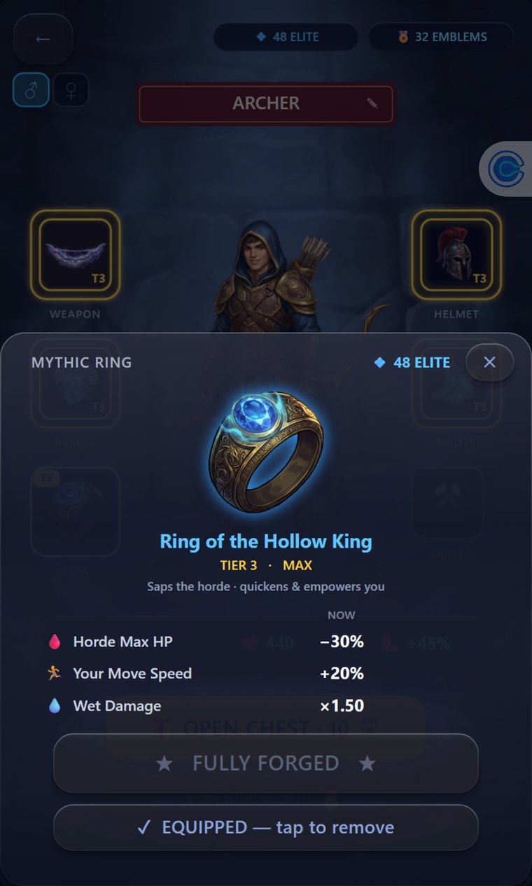 The Mythic Ring of the Hollow King